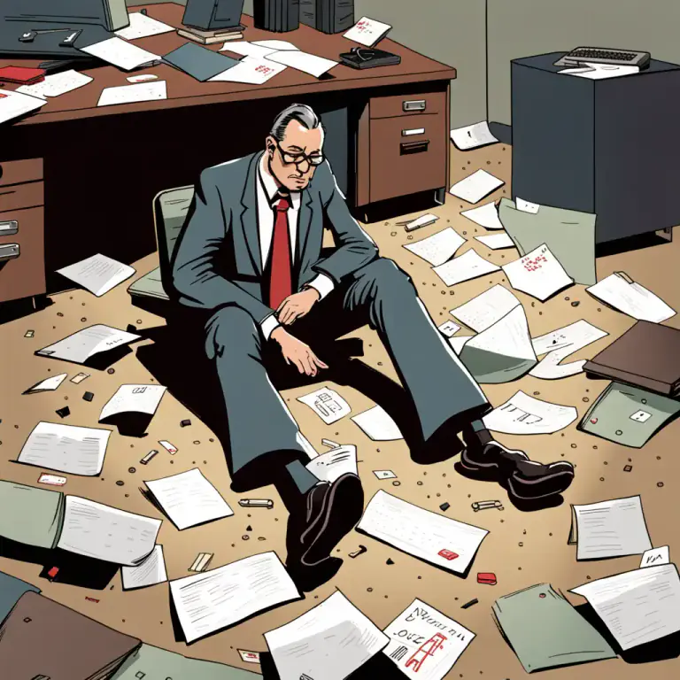 Visual representation of "under your feet" - Something is being ignored or not dealt with properly