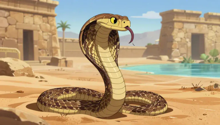 Visual representation of "asp" - A type of poisonous snake found in Egypt.