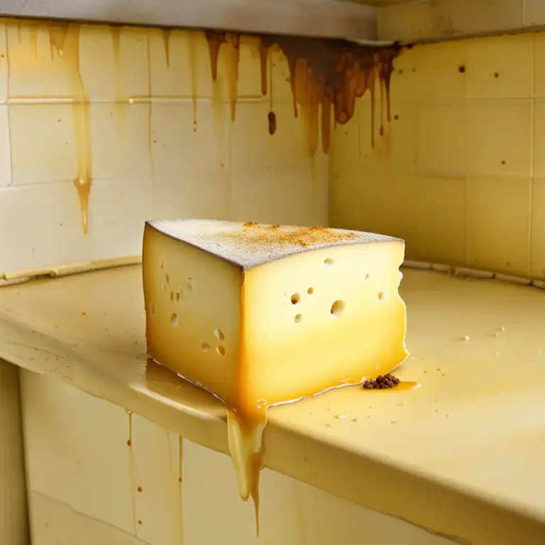 Visual representation of "ripe" - Having a strong smell or taste because of being kept until almost or completely decayed.