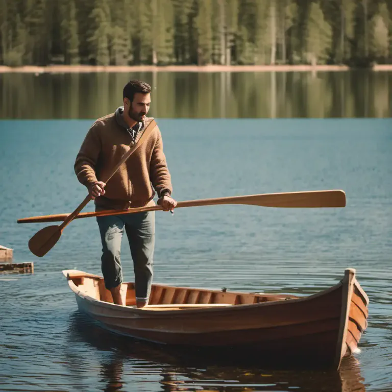 Visual representation of "row" - To move a boat by using oars