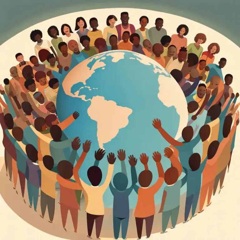 Visual representation of "universe" - The human race or population