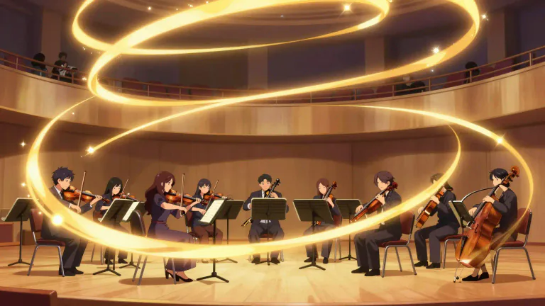 Visual representation of "tonality" - The character of a piece of music determined by the key in which it's written or played