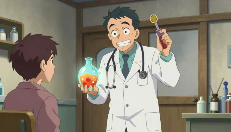 Visual representation of "quack" - A fake doctor