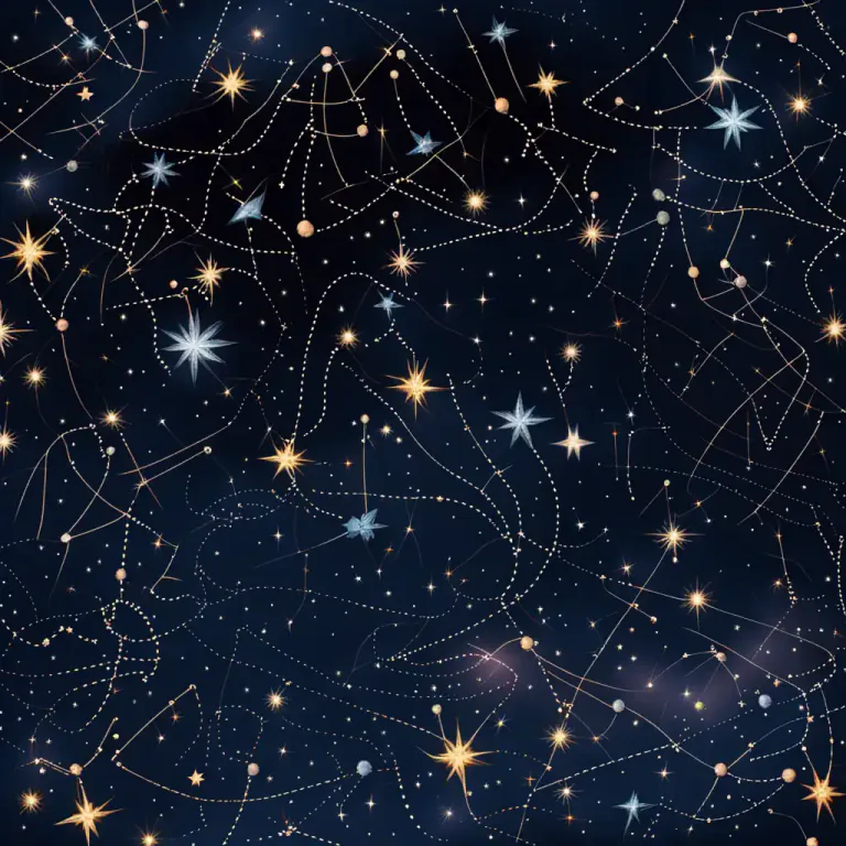 Visual representation of "constellate" - To set or adorn with or as if with constellations.