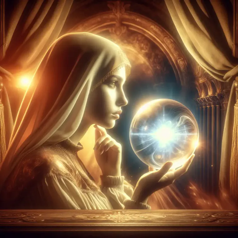 Visual representation of "sibyl" - A woman who is able to give advice or make predictions of the future.