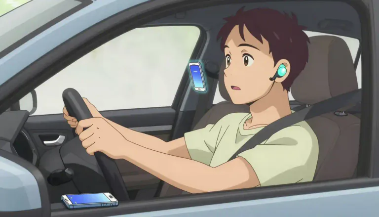 Visual representation of "handsfree" - Refers to a mode of operation that enables a user to interact with devices without needing to use their hands.