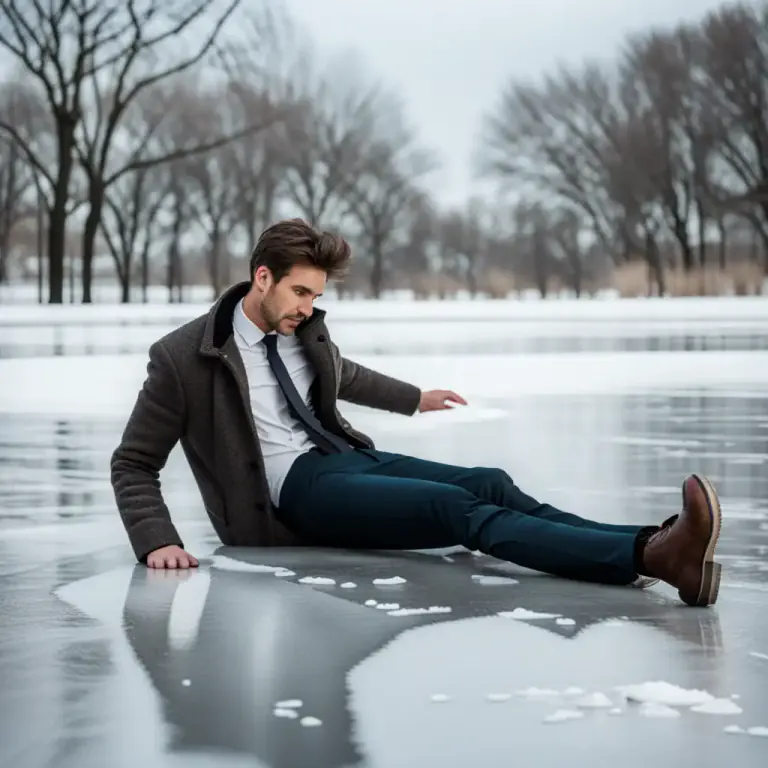 Visual representation of "spill" - A fall or tumble.