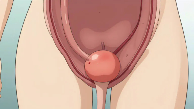 Visual representation of "hemorrhoid" - A swollen blood vessel in the rectum that can cause pain and bleeding.