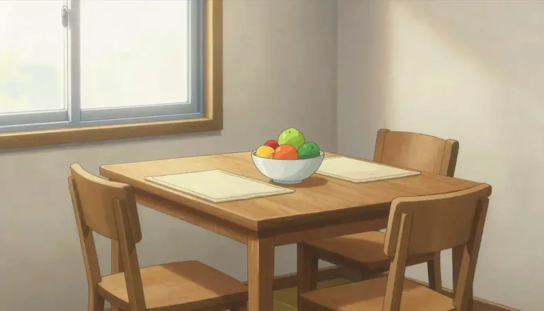 Visual representation of "dinette" - A small dining area or a nook with a table and chairs, usually used for casual meals.