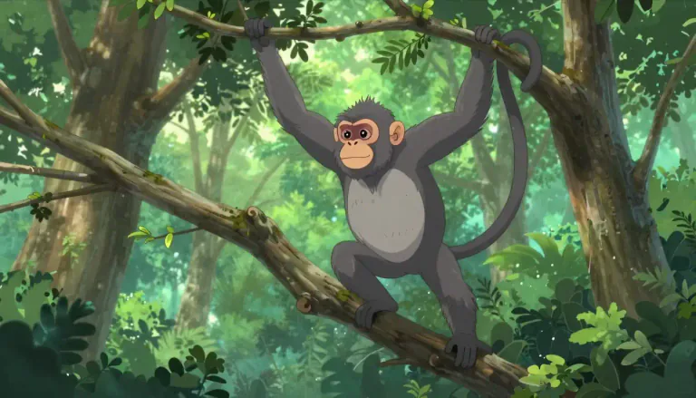 Visual representation of "langur" - A langur is a type of large monkey that lives in trees, primarily found in Asia.
