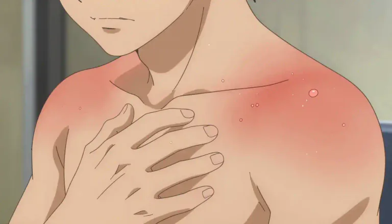 Visual representation of "zoster" - A viral infection that affects the skin, producing a painful rash often accompanied by blisters.