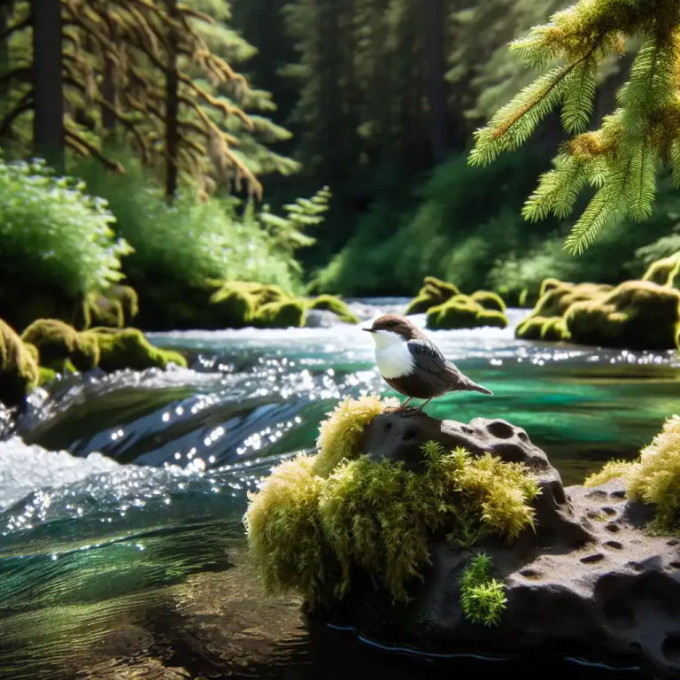 Visual representation of "dipper" - A kind of bird which lives near water