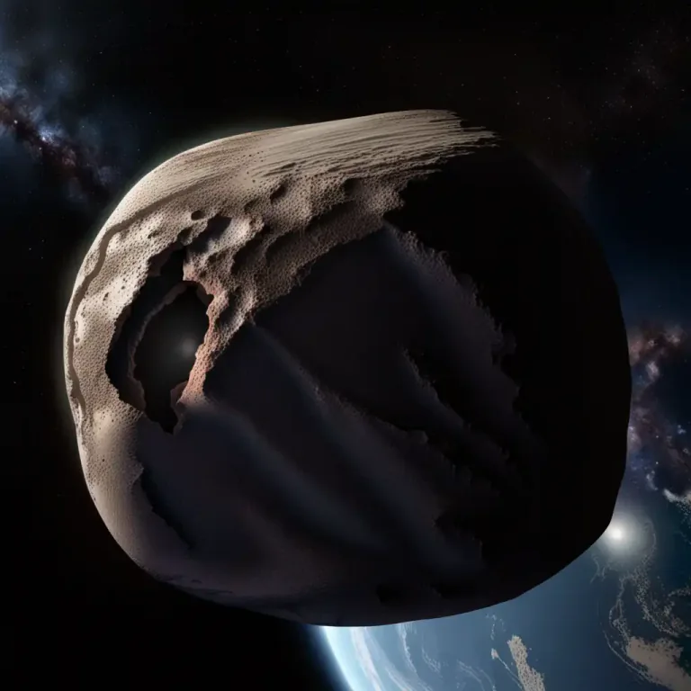 Visual representation of "sandwich" - In nature, a small lunar near-earth asteroid, companion of the Earth.