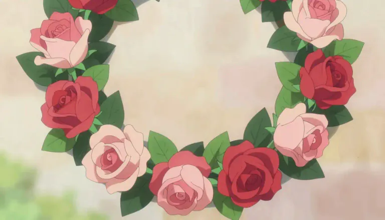 Visual representation of "garland" - A circular decoration made of flowers or leaves