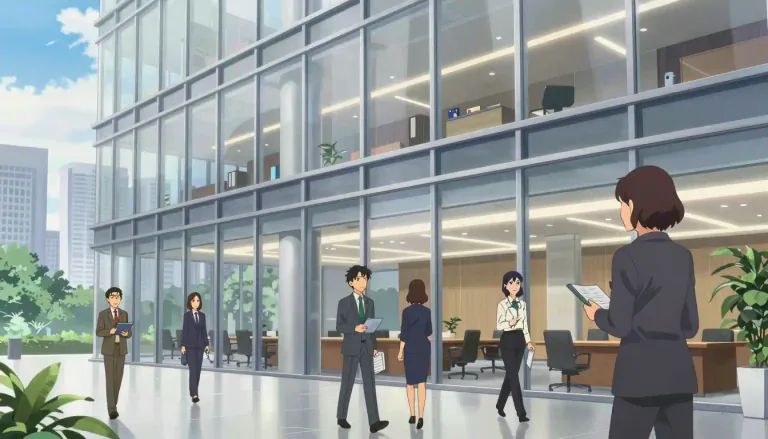 Visual representation of "corporate" - Relating to a large business or company