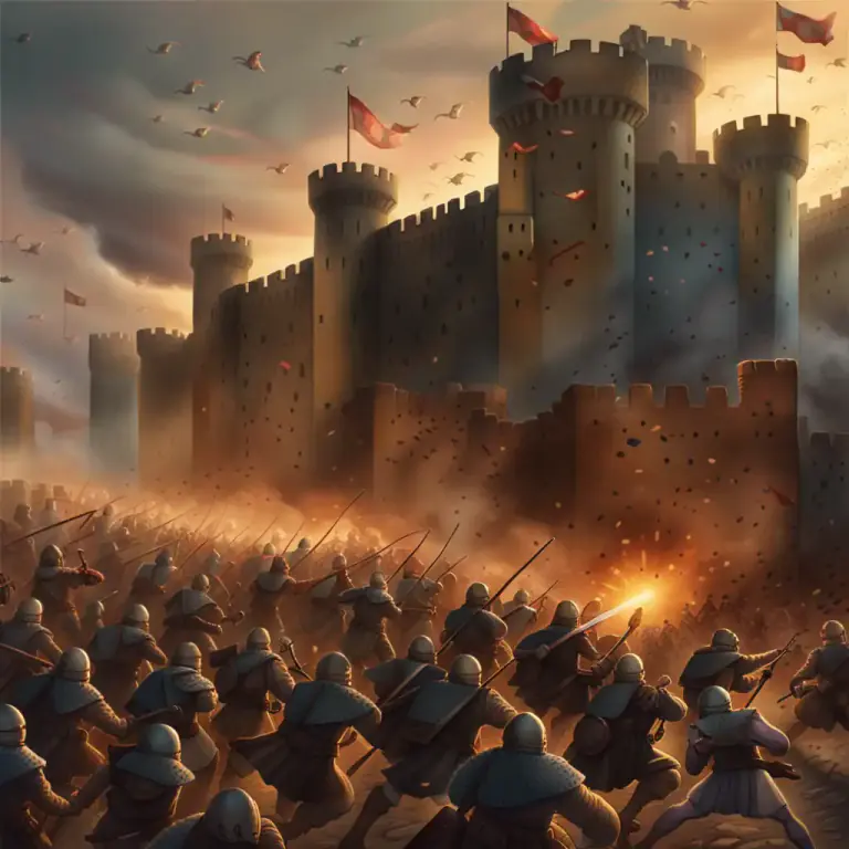 Visual representation of "storm" - To suddenly attack a place with a lot of force or with a large group of people