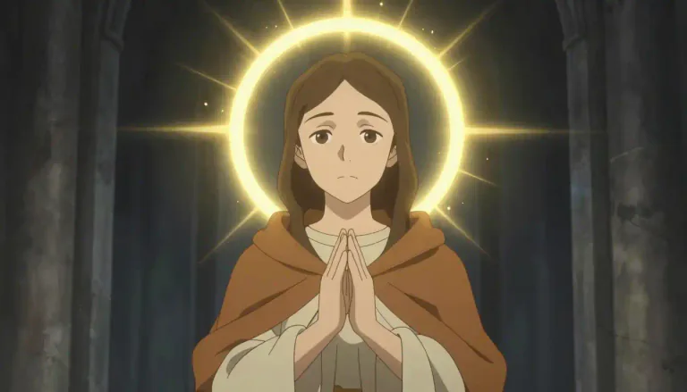 Visual representation of "aureole" - A bright ring of light surrounding something, especially in a piece of art or a holy image