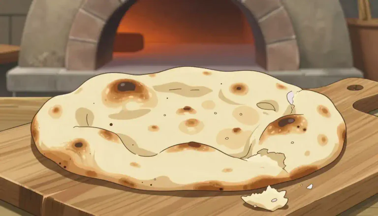 Visual representation of "naan" - A type of soft, leavened flatbread traditionally baked in a tandoor, common in South Asian cuisine.