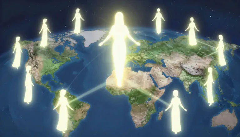 Visual representation of "omnipresence" - The state of being everywhere at the same time