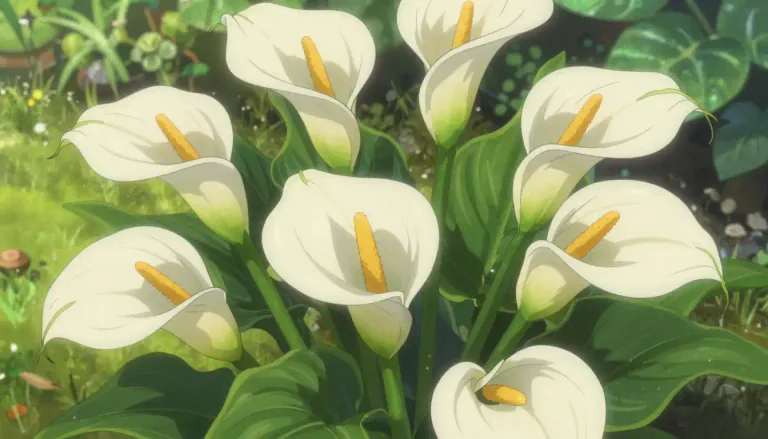 Visual representation of "calla" - A flowering plant belonging to the genus Zantedeschia, commonly known for its trumpet-shaped blooms and often associated with weddings and funerals.