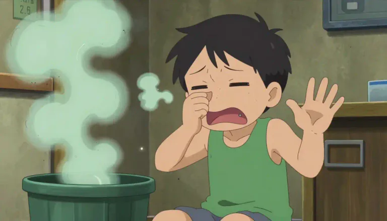 Visual representation of "pooh" - Used to express disgust or contempt