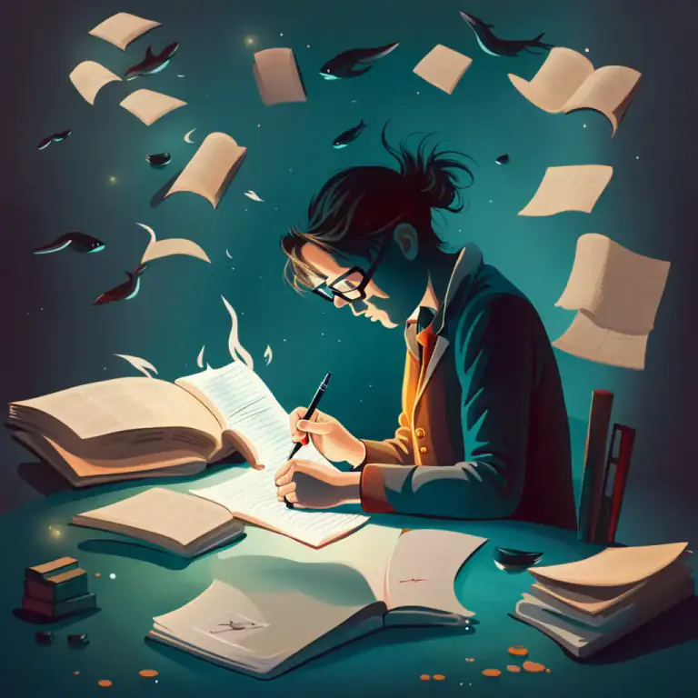Visual representation of "existentialism" - A literary movement in the 20th century that uses the ideas of existential philosophy.