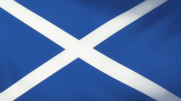 Visual representation of "saltire" - A cross in the form of an 'X', like the diagonal cross on Scotland's flag.