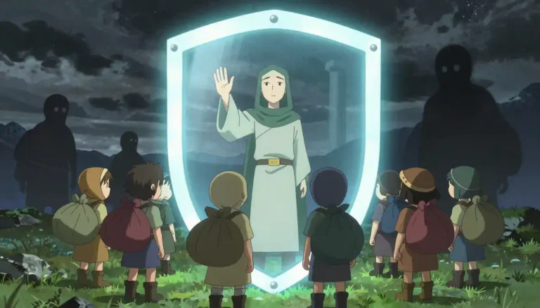 Visual representation of "aegis" - Protection, support, guide, or assistance provided by a person or organization