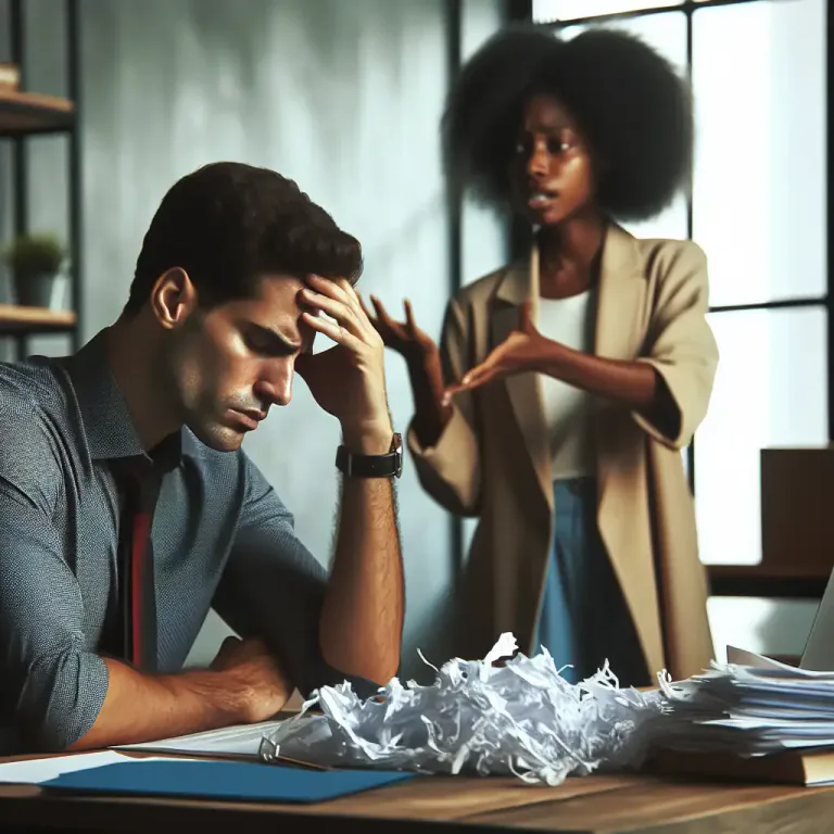 Visual representation of "headache" - Something that is very annoying or difficult to deal with.