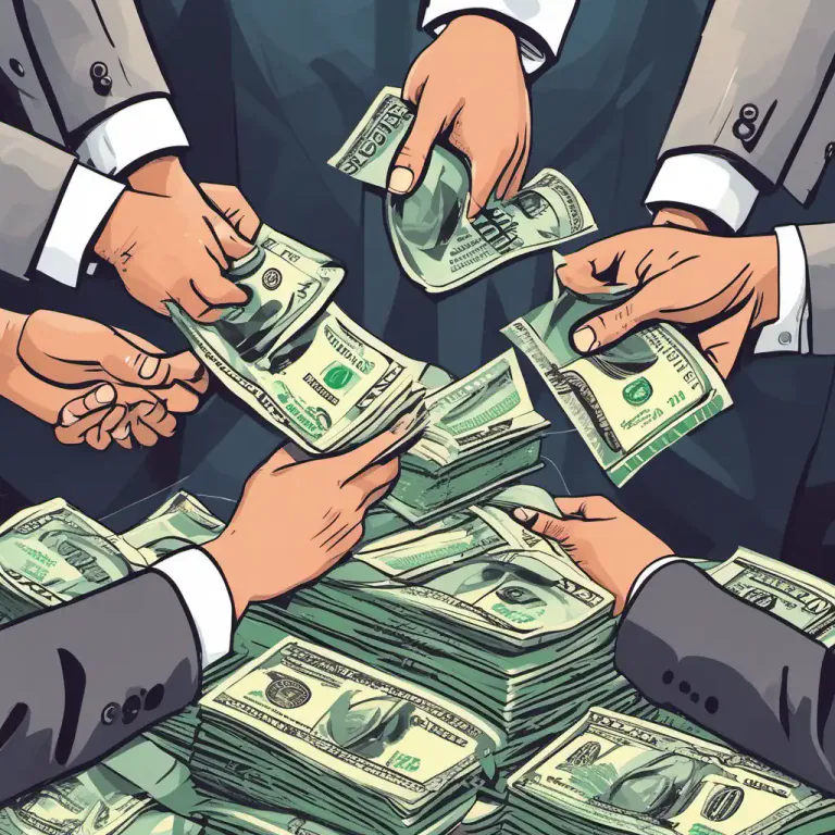 Visual representation of "throw money at something" - To invest a lot of money in a business or an idea