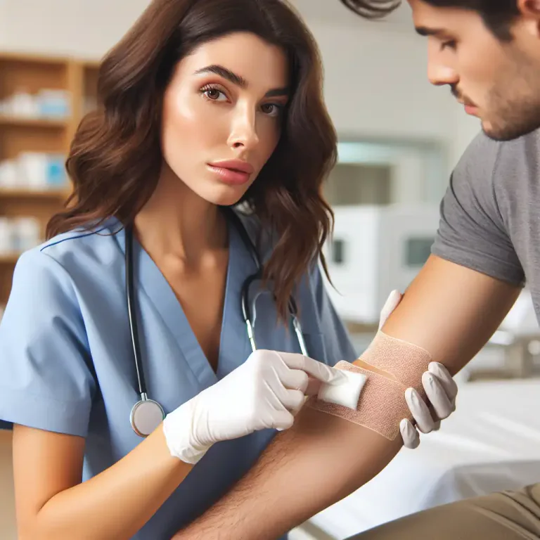 Visual representation of "compression" - The application of pressure to part of the body to prevent excessive bleeding or swelling.