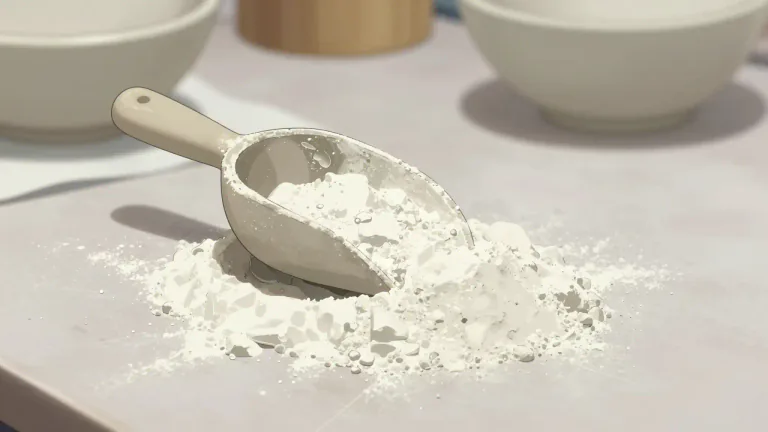 Visual representation of "kaolinite" - Kaolinite is a fine white clay mineral used in various products, such as ceramics and paper.
