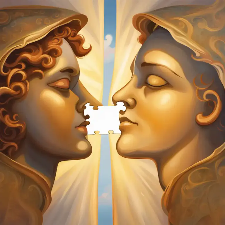 Visual representation of "made in heaven" - something ideal, perfect, or well suited together