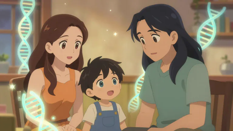 Visual representation of "genetically" - In a way that relates to genes or genetics