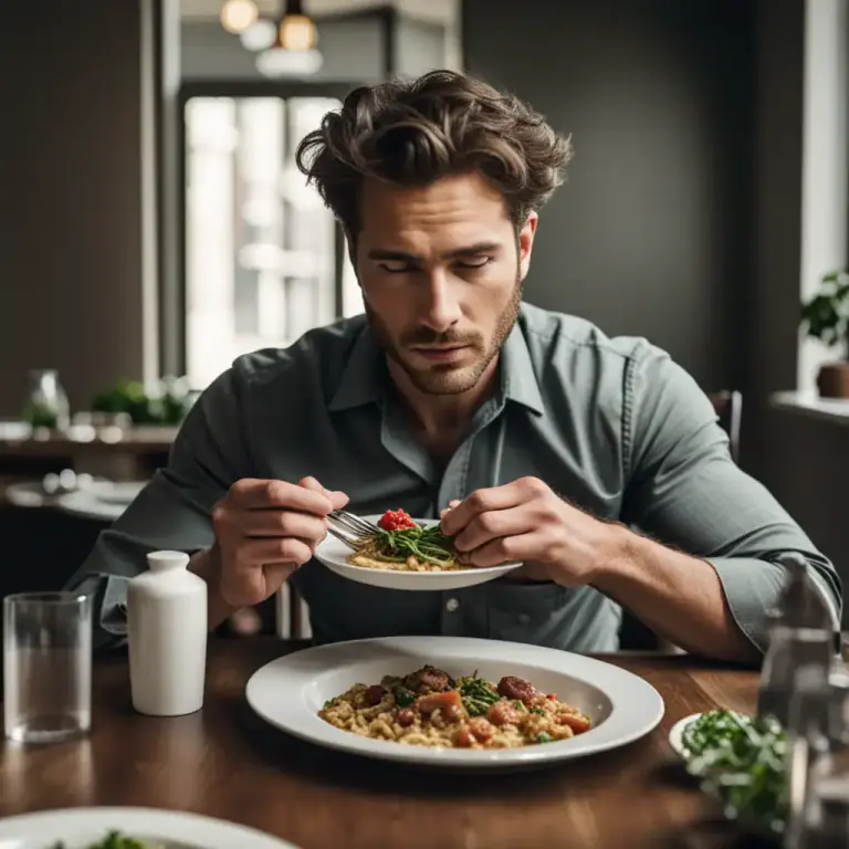 Visual representation of "bolt" - To eat food very quickly.