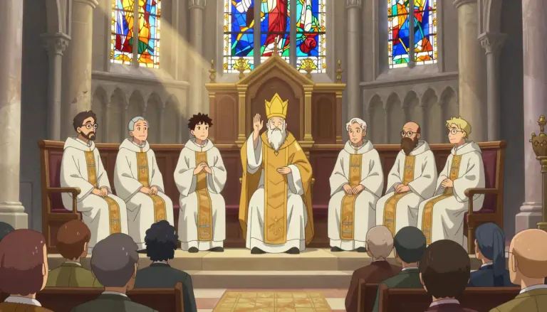 Visual representation of "magisterium" - The authority of the Church to teach and interpret religious beliefs and doctrine.