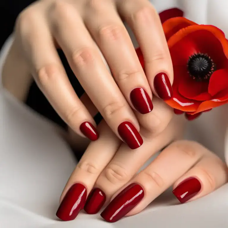 Visual representation of "poppy" - A bright or deep red color