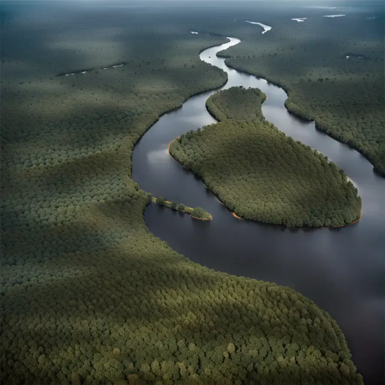 Visual representation of "basin" - A natural wide, round area of land, where rivers may flow into.