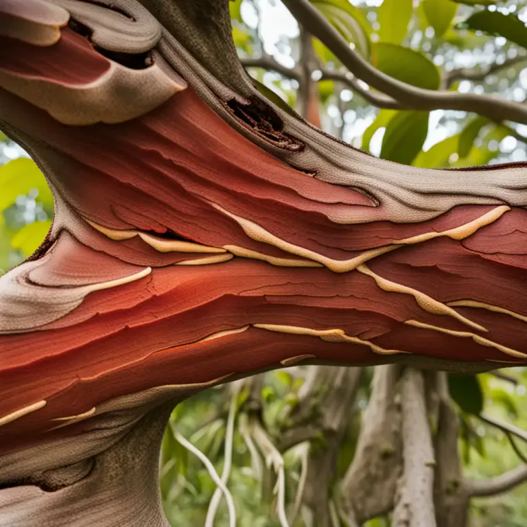 Visual representation of "quinine" - A bitter compound found in some bark of certain trees.