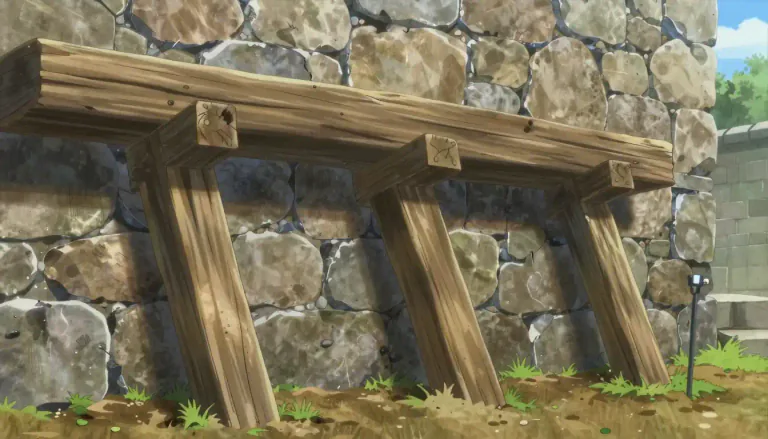 Visual representation of "prop" - A support placed under or against something to keep it from falling or shaking.