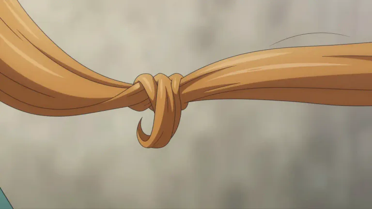 Visual representation of "kink" - A twist or curl in something that is usually straight.