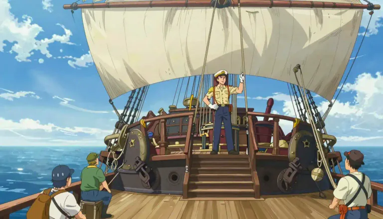 Visual representation of "quarterdeck" - The rear part of the upper deck of a ship