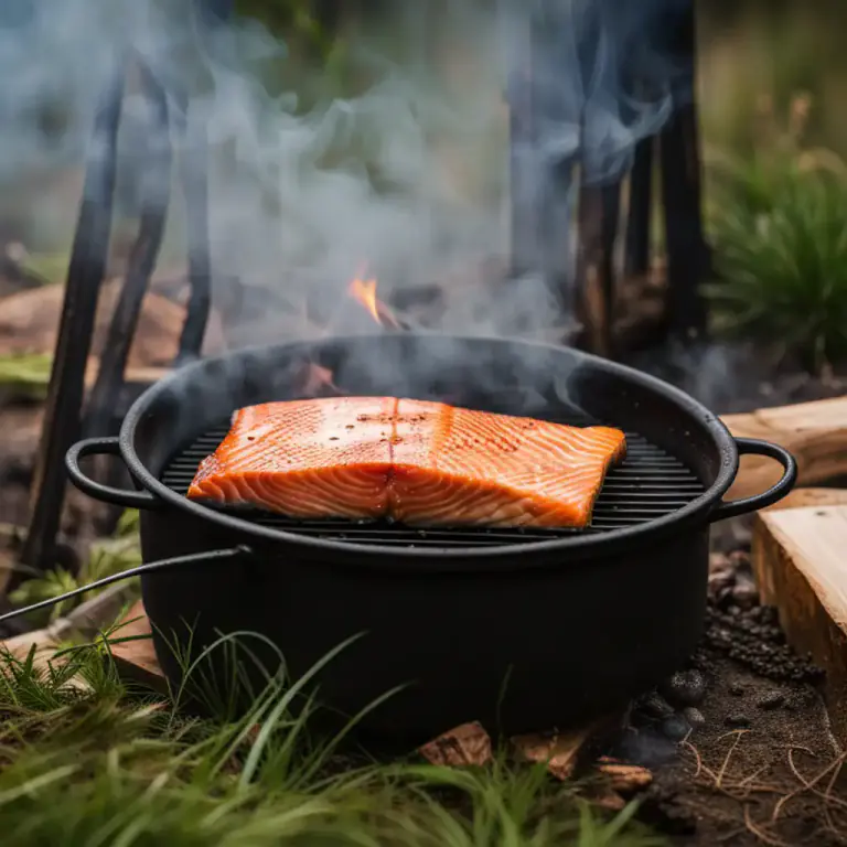 Visual representation of "smoke" - To preserve or flavor (food) by exposing it to smoke from a wood fire