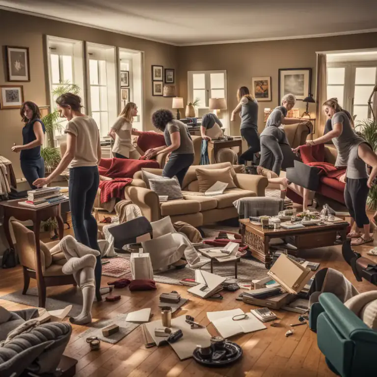 Visual representation of "ado" - Busy activity.