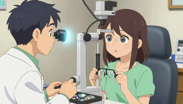 Visual representation of "optometric" - Relating to optometry, which is the practice of examining the eyes and prescribing corrective lenses.