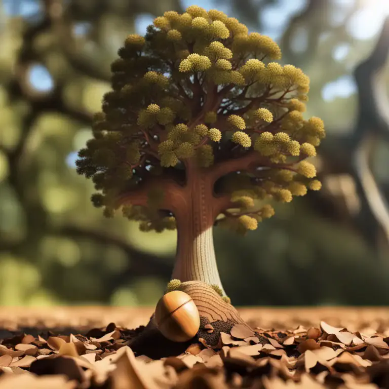 Visual representation of "acorn" - Something or someone that develops into something larger or more important. This is a metaphorical use of the word.