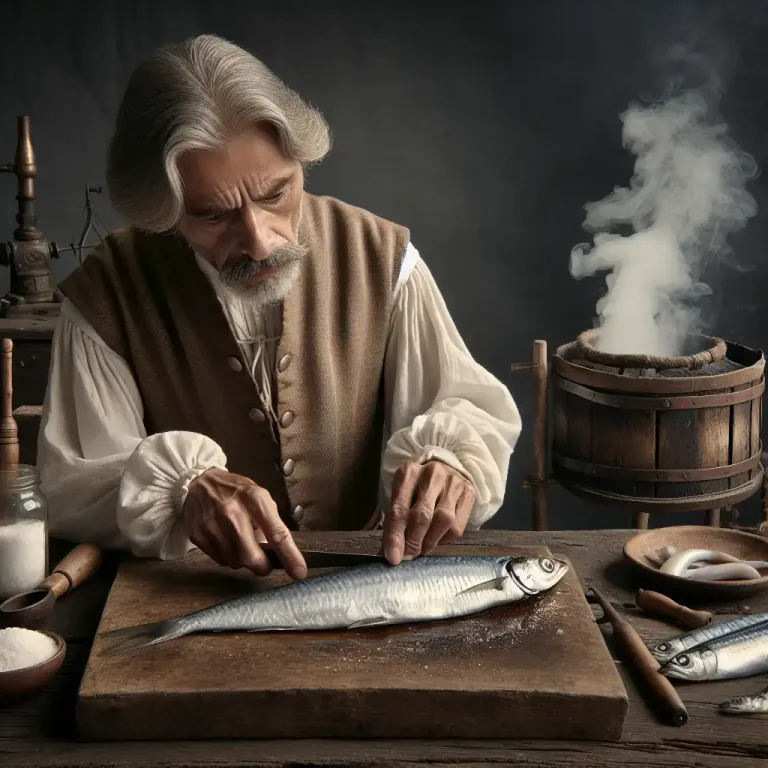 Visual representation of "kipper" - To preserve a fish, especially herring, by splitting, salting and smoking it.