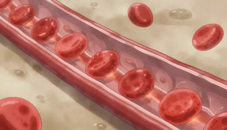 Visual representation of "endothelial" - Relating to the endothelium, which is a thin layer of cells that line the blood vessels.
