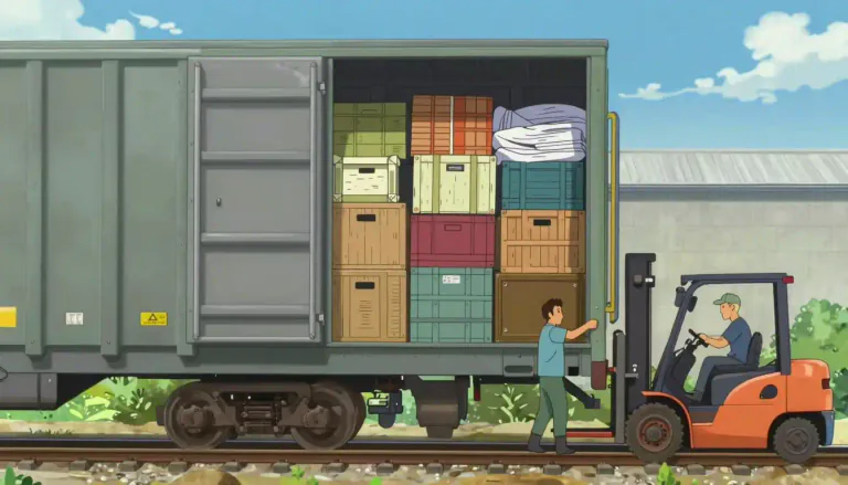 Visual representation of "carload" - A quantity of goods that can be transported in a railway car.