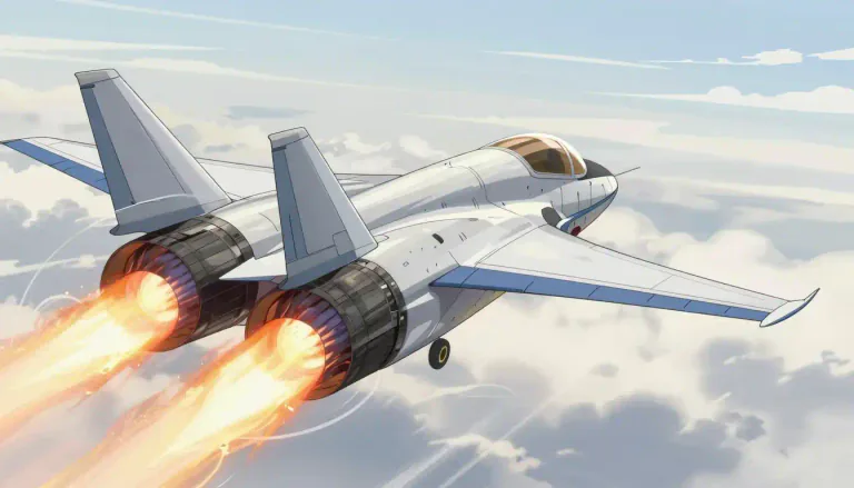 Visual representation of "ramjet" - A type of jet engine that uses the forward motion of the vehicle to compress air for propulsion.